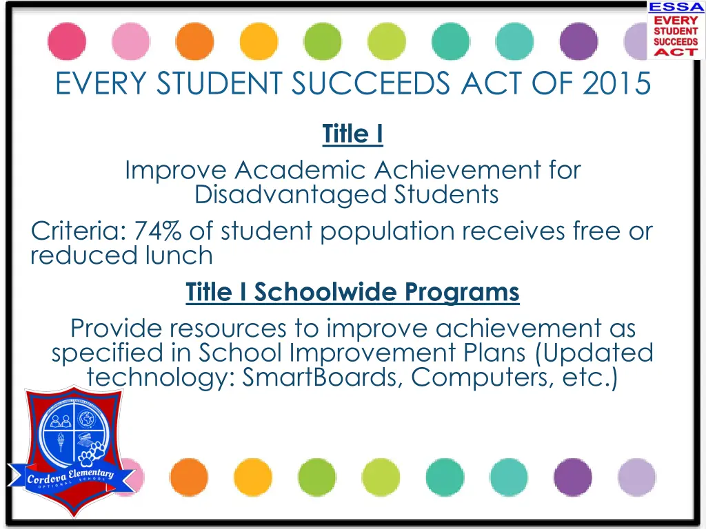 every student succeeds act of 2015