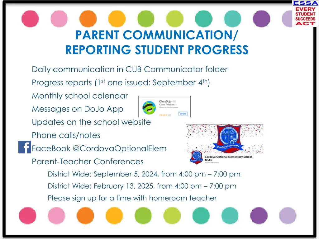 parent communication reporting student progress