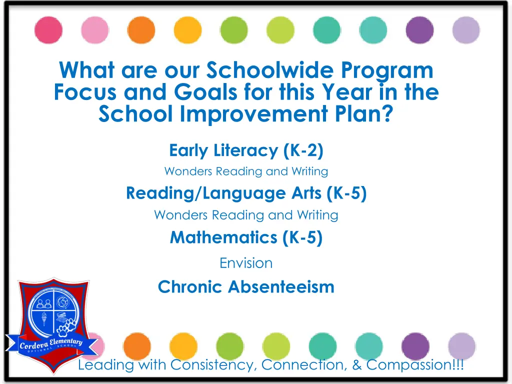 what are our schoolwide program focus and goals