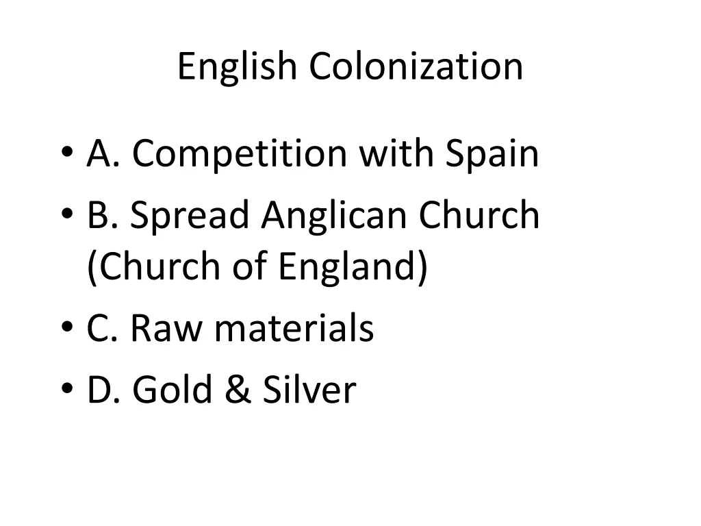 english colonization