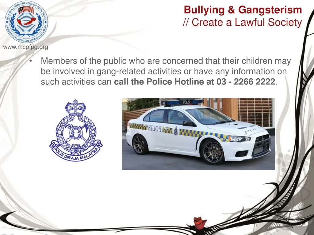 bullying gangsterism create a lawful society