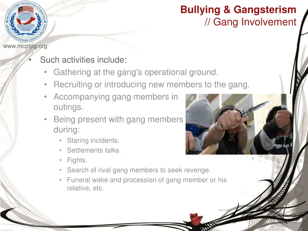 bullying gangsterism gang involvement 1