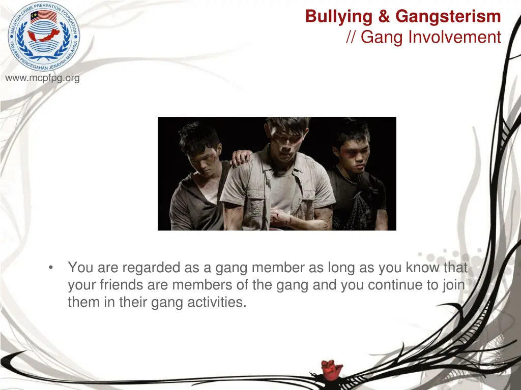 bullying gangsterism gang involvement