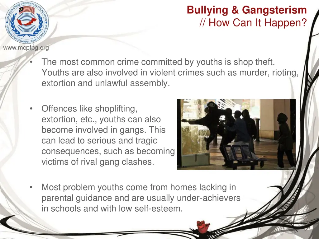bullying gangsterism how can it happen