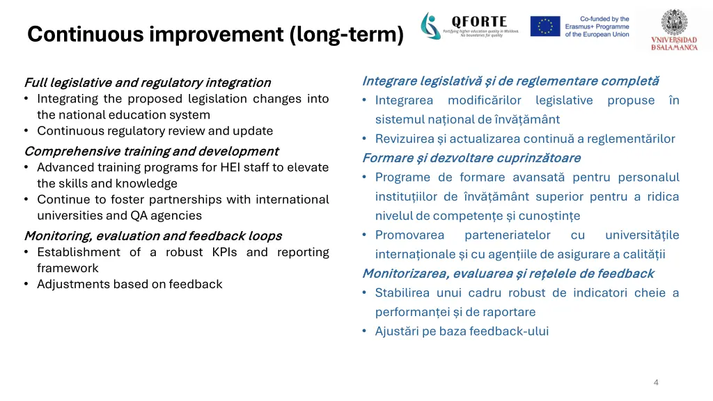 continuous improvement long term