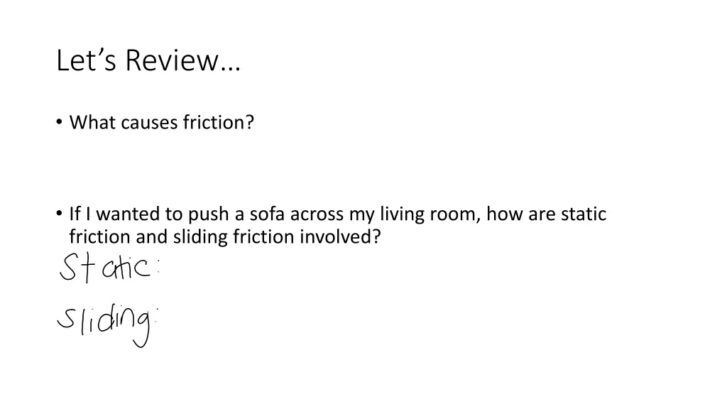 let s review