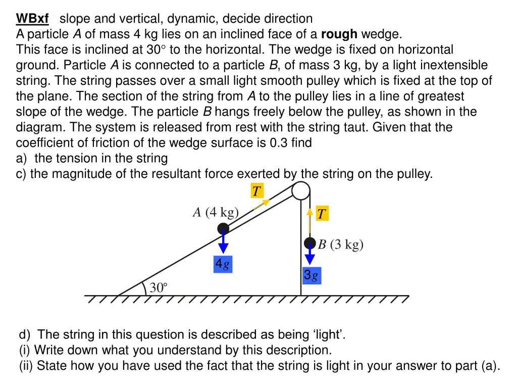 wbxf slope and vertical dynamic decide direction