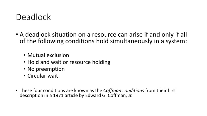 deadlock