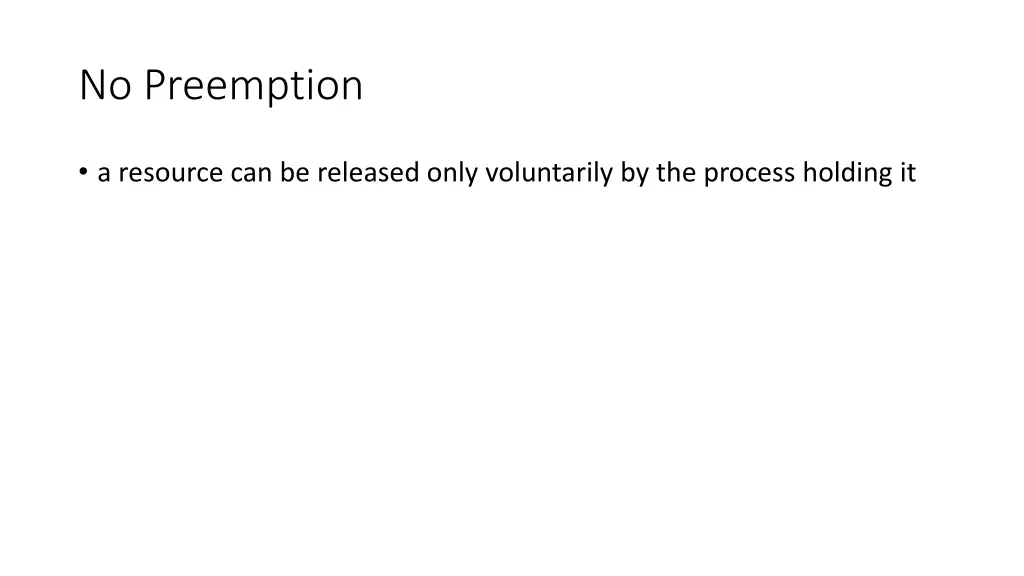 no preemption