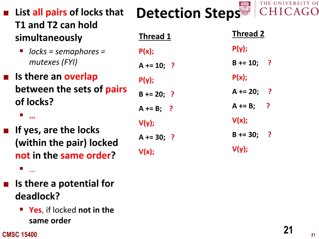 detection steps