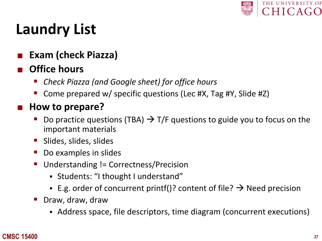 laundry list
