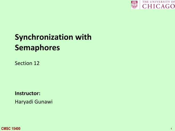 synchronization with semaphores