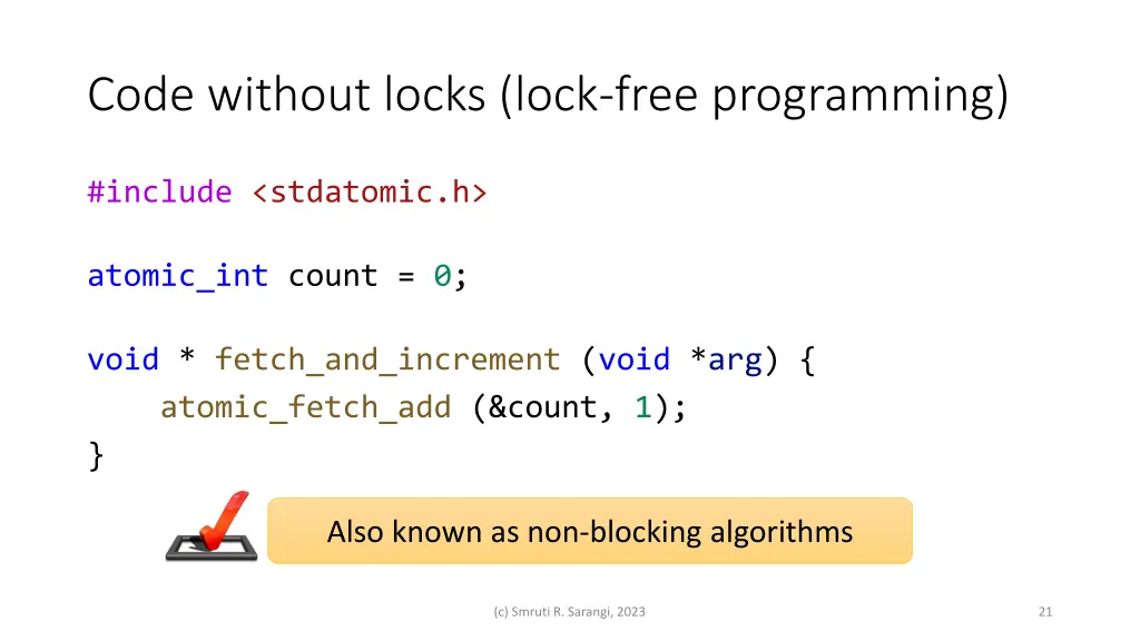 code without locks lock free programming