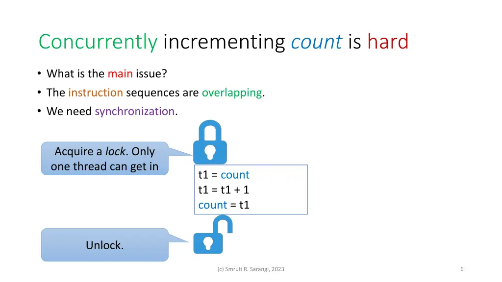 concurrently incrementing count is hard