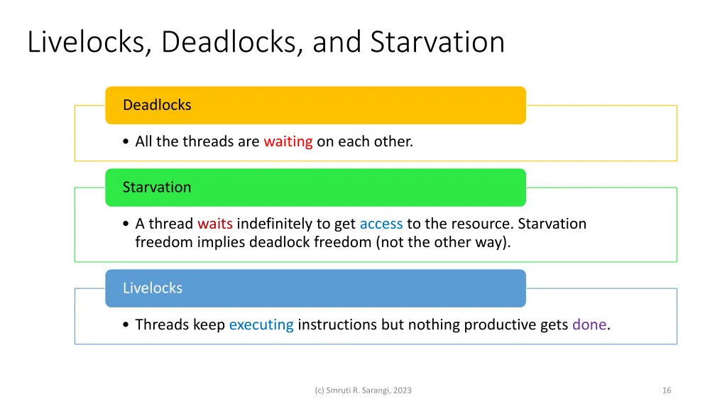 livelocks deadlocks and starvation