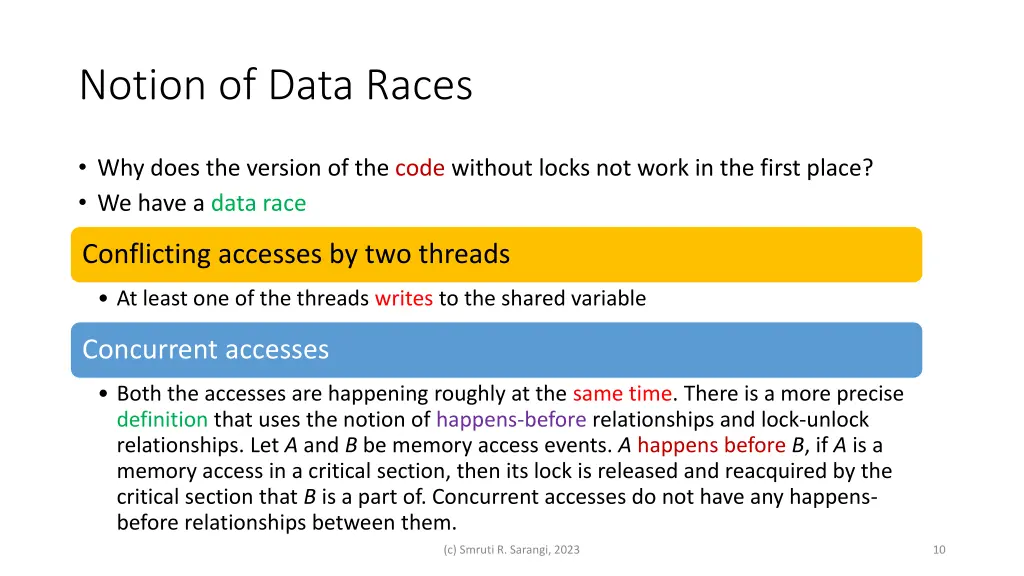 notion of data races