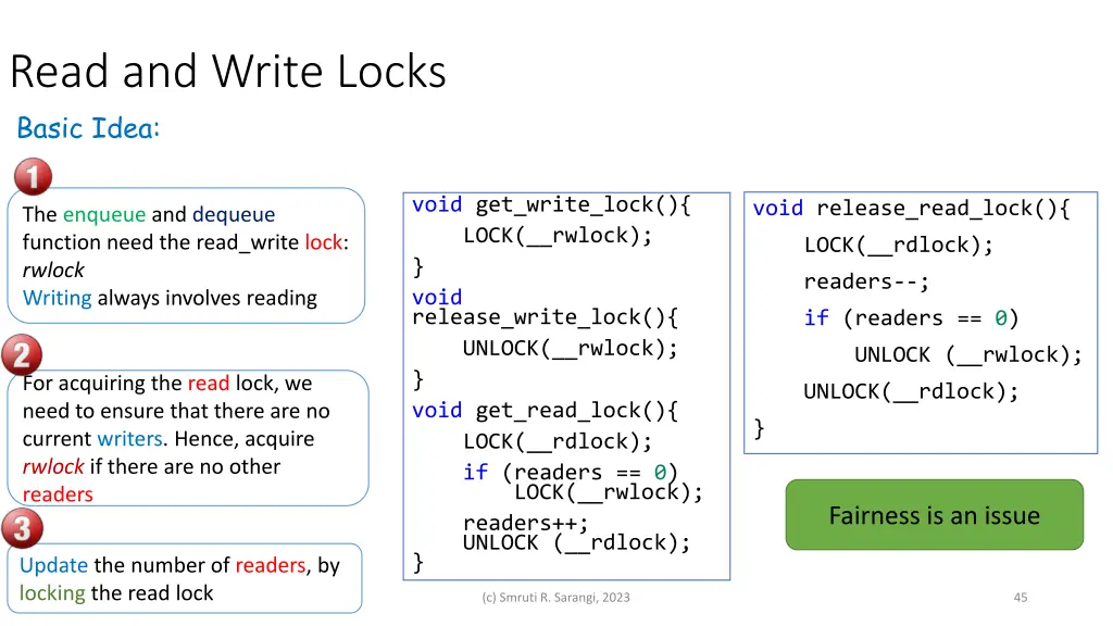read and write locks basic idea