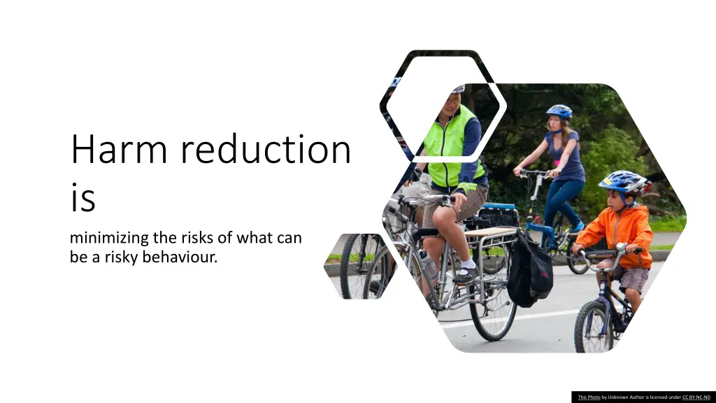 harm reduction is minimizing the risks of what