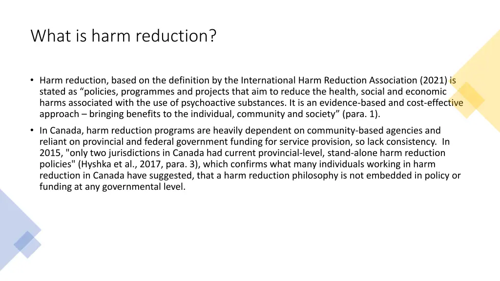what is harm reduction 1
