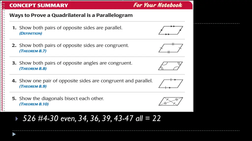 8 3 show that a quadrilateral is a parallelogram 4