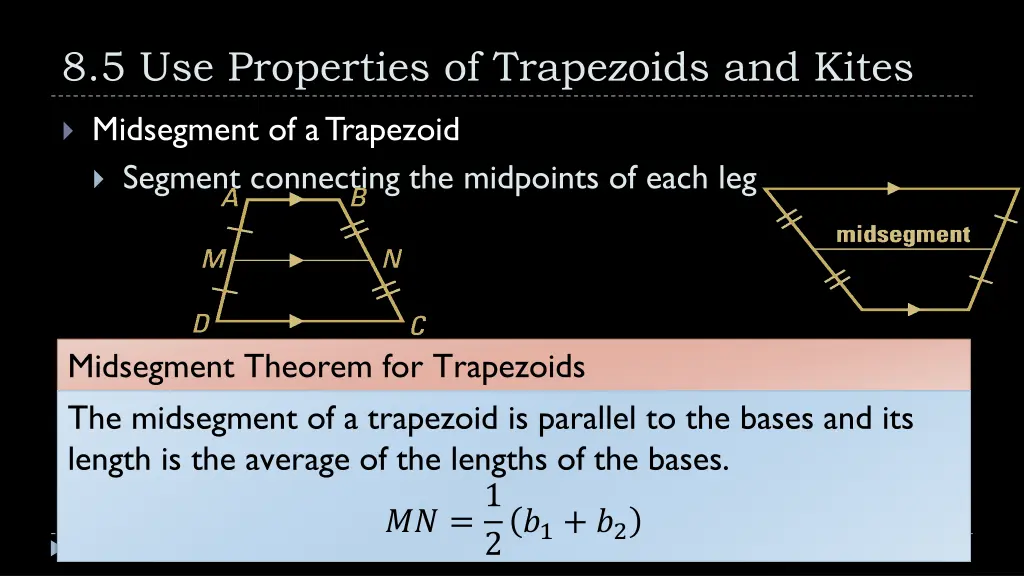 8 5 use properties of trapezoids and kites 2