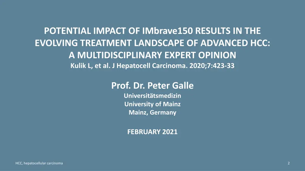 potential impact of imbrave150 results