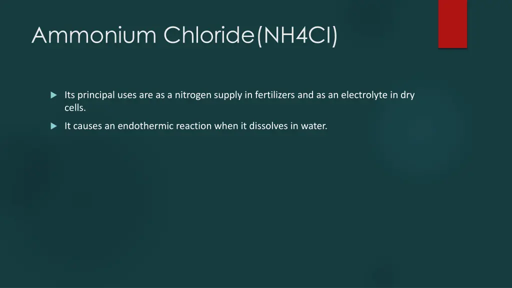 ammonium chloride nh4ci