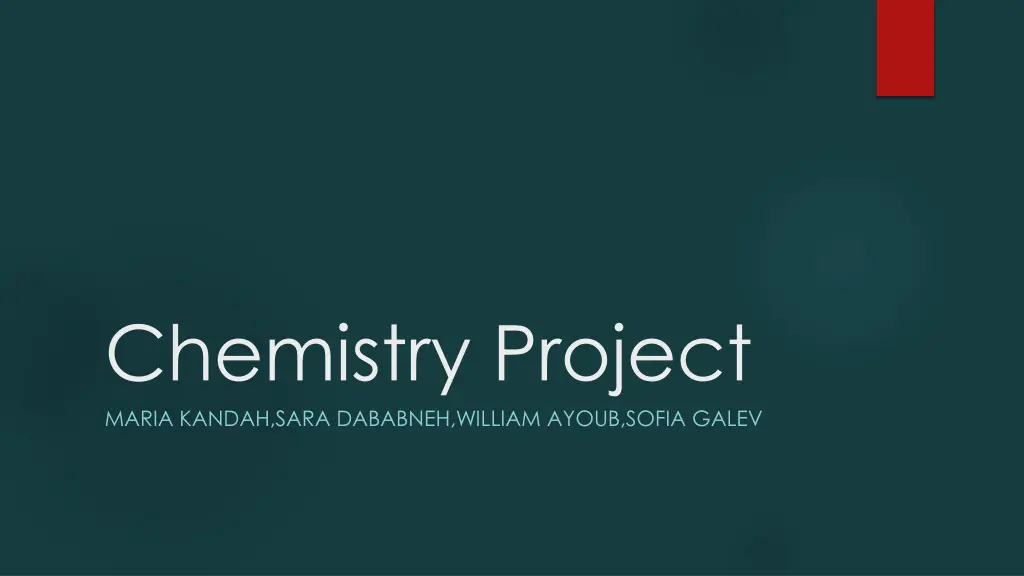 chemistry project maria kandah sara dababneh