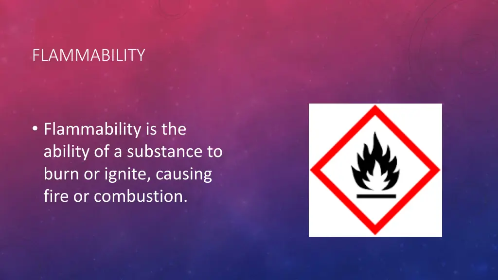 flammability