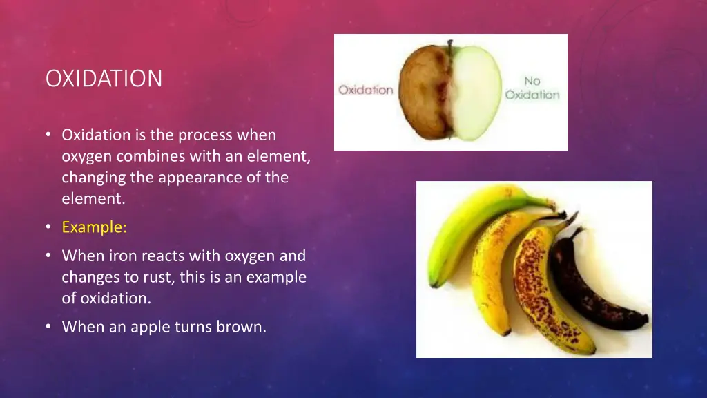 oxidation