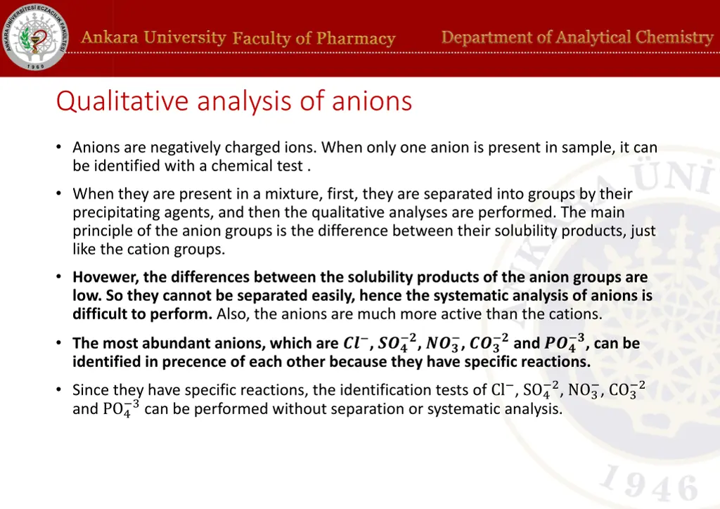 qualitative analysis of anions