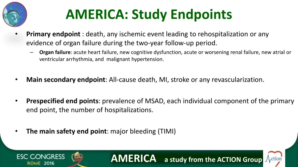 america study endpoints