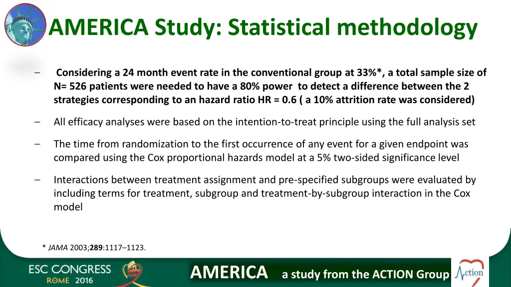 america study statistical methodology