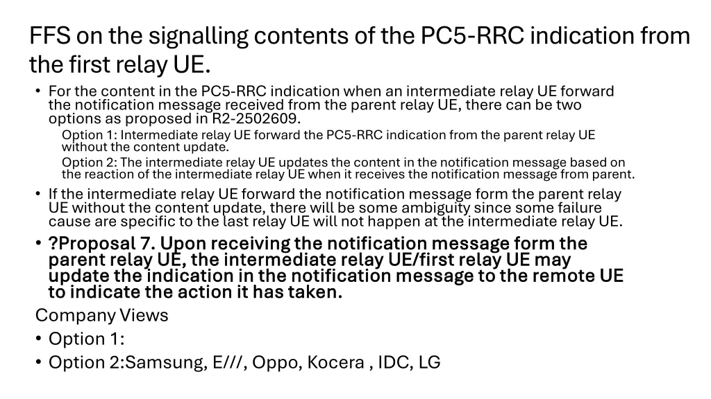 ffs on the signalling contents
