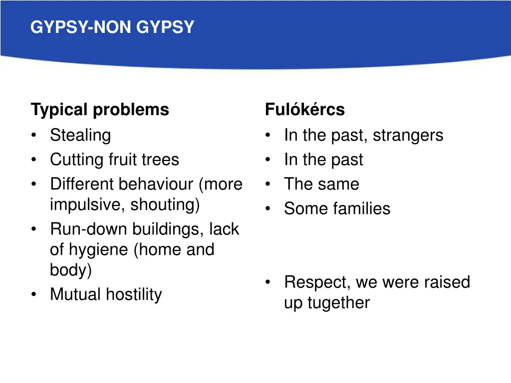 gypsy non gypsy