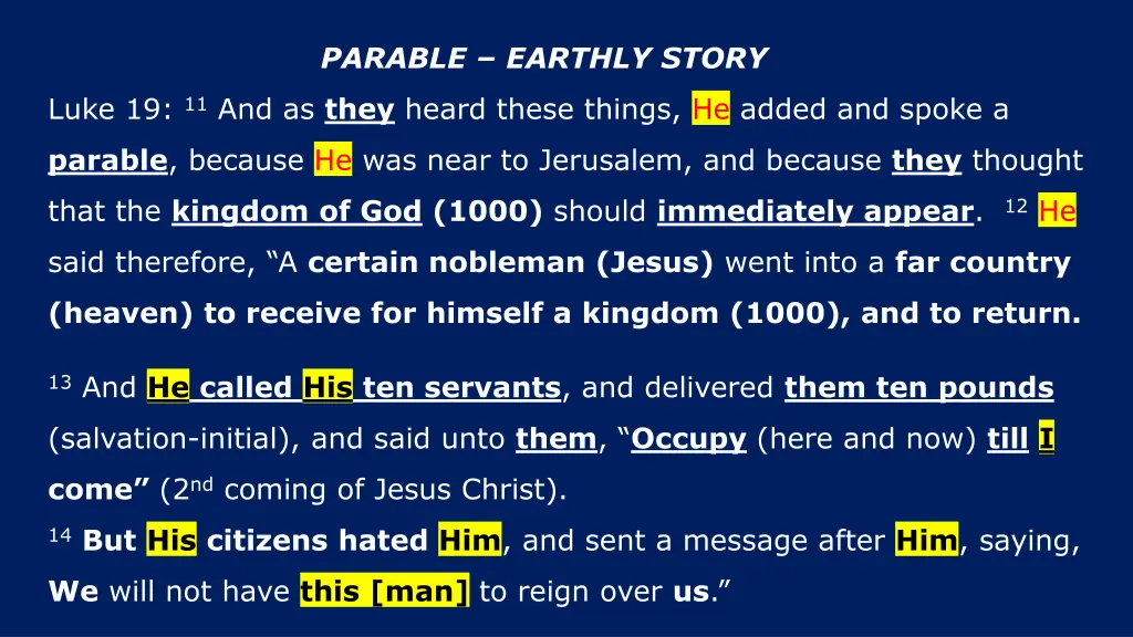 parable earthly story