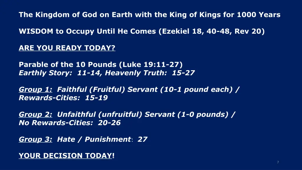 the kingdom of god on earth with the king