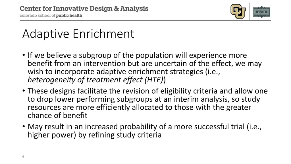 adaptive enrichment