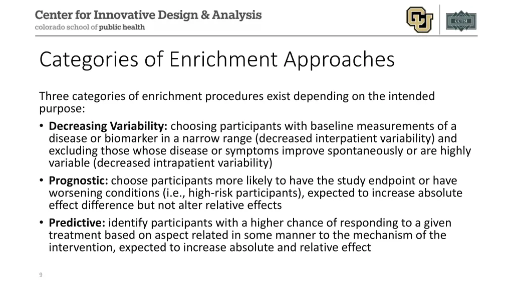 categories of enrichment approaches