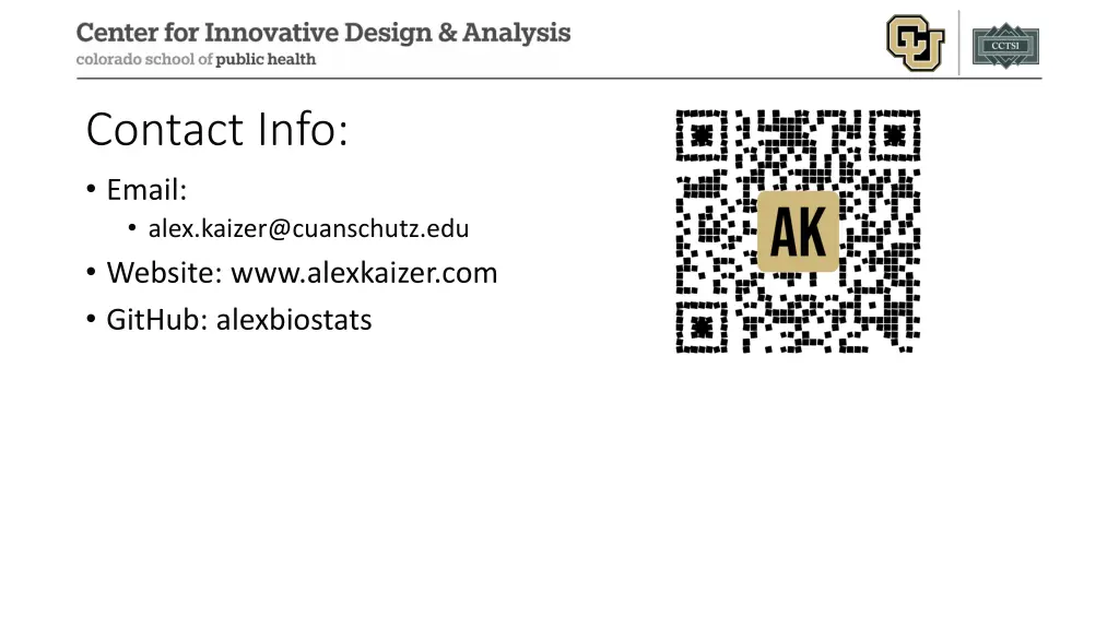 contact info email alex kaizer@cuanschutz