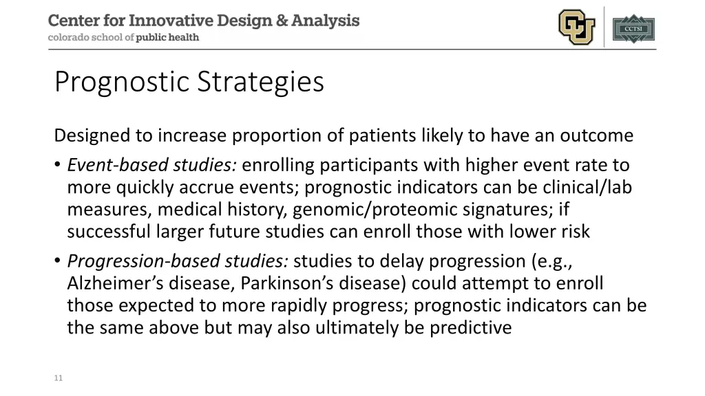 prognostic strategies