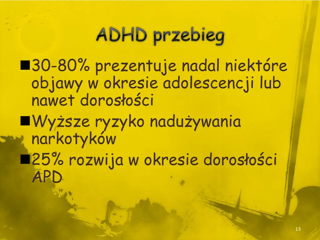 adhd przebieg