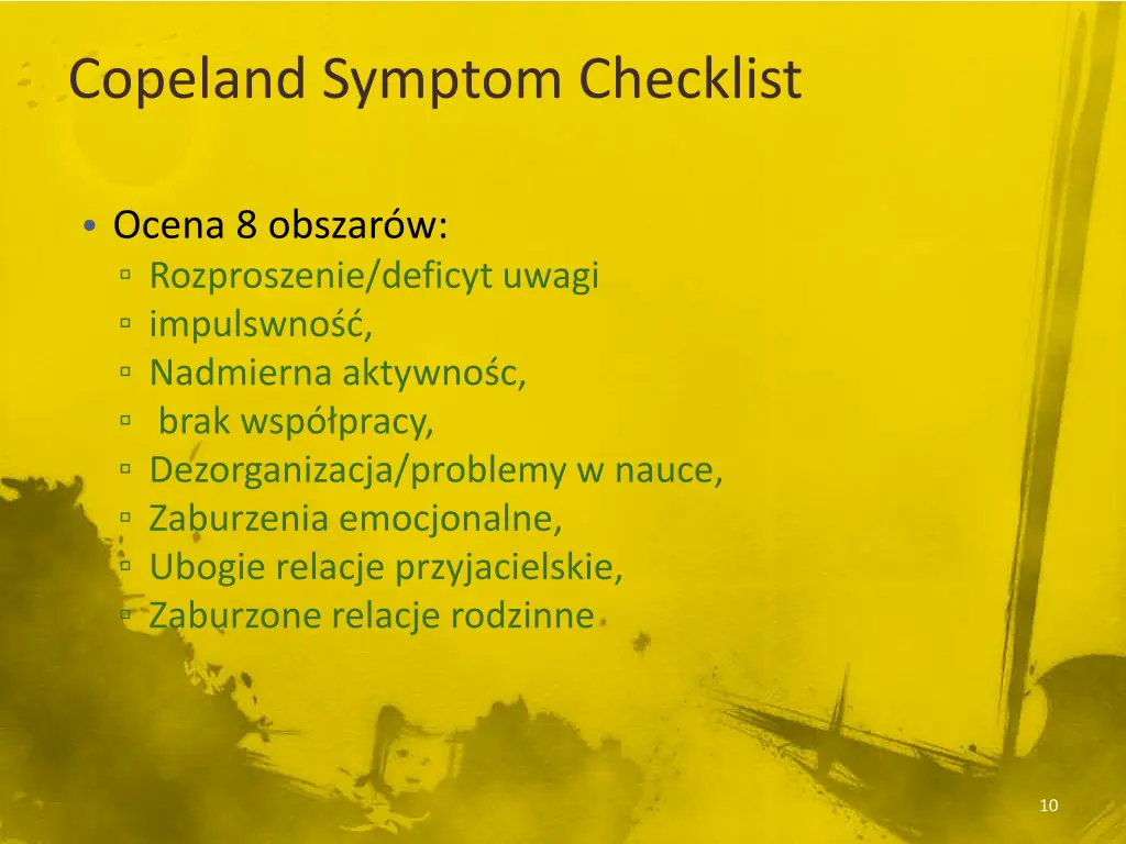 copeland symptom checklist