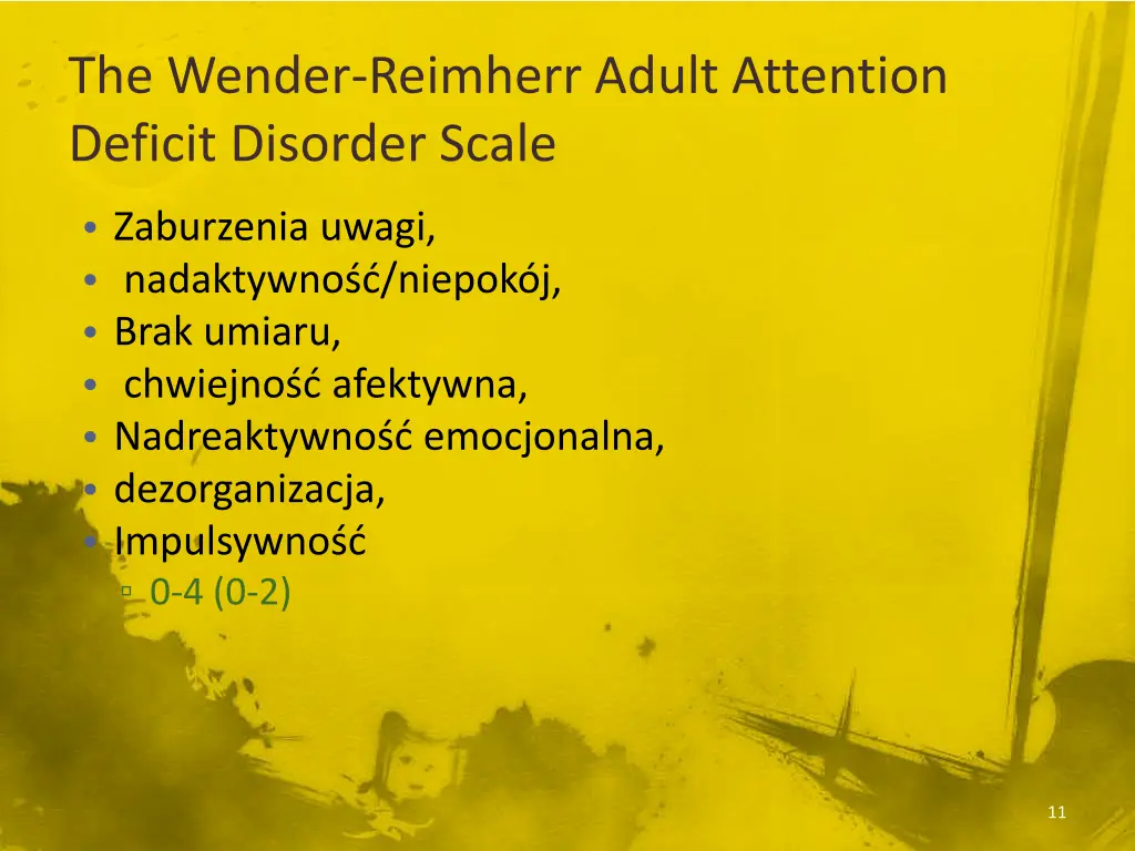 the wender reimherr adult attention deficit