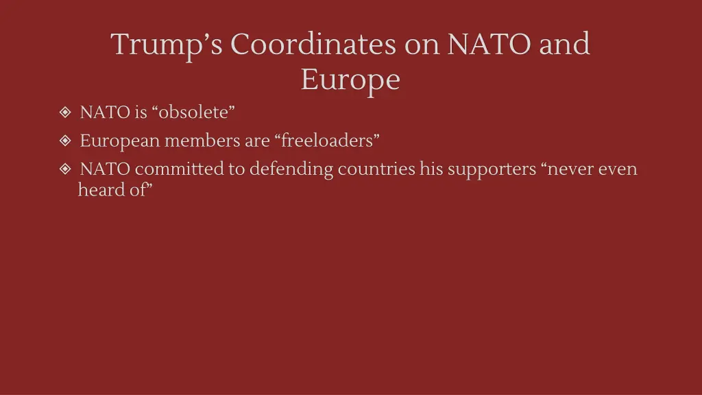 trump s coordinates on nato and europe nato
