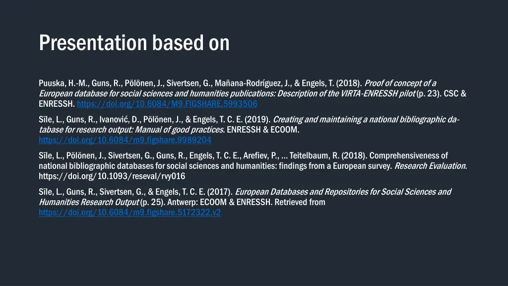 presentation based on