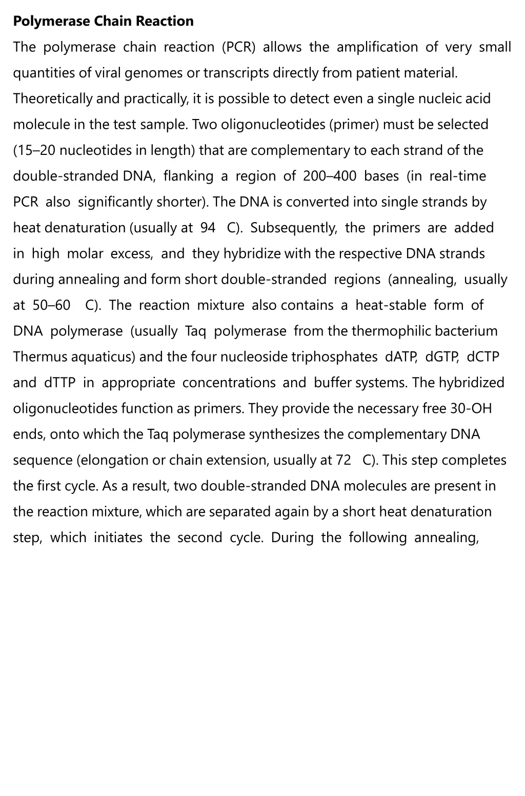 polymerase chain reaction the polymerase chain