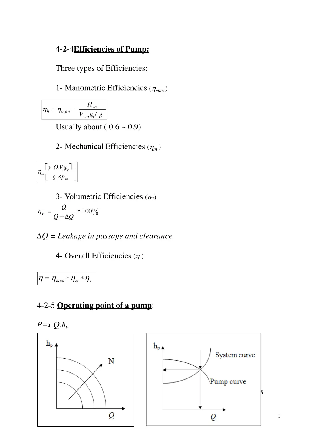 4 2 4efficiencies of pump