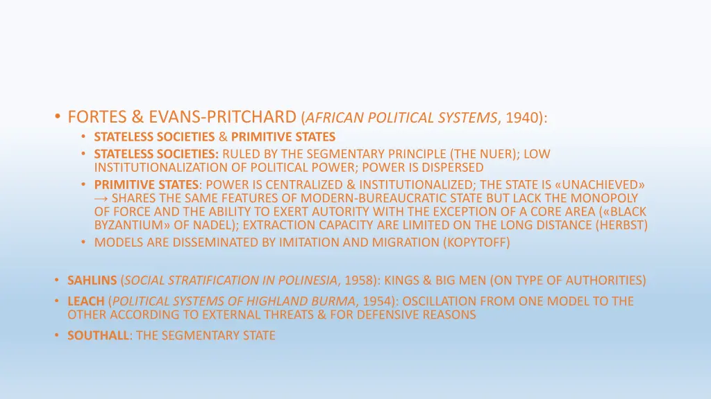 fortes evans pritchard african political systems