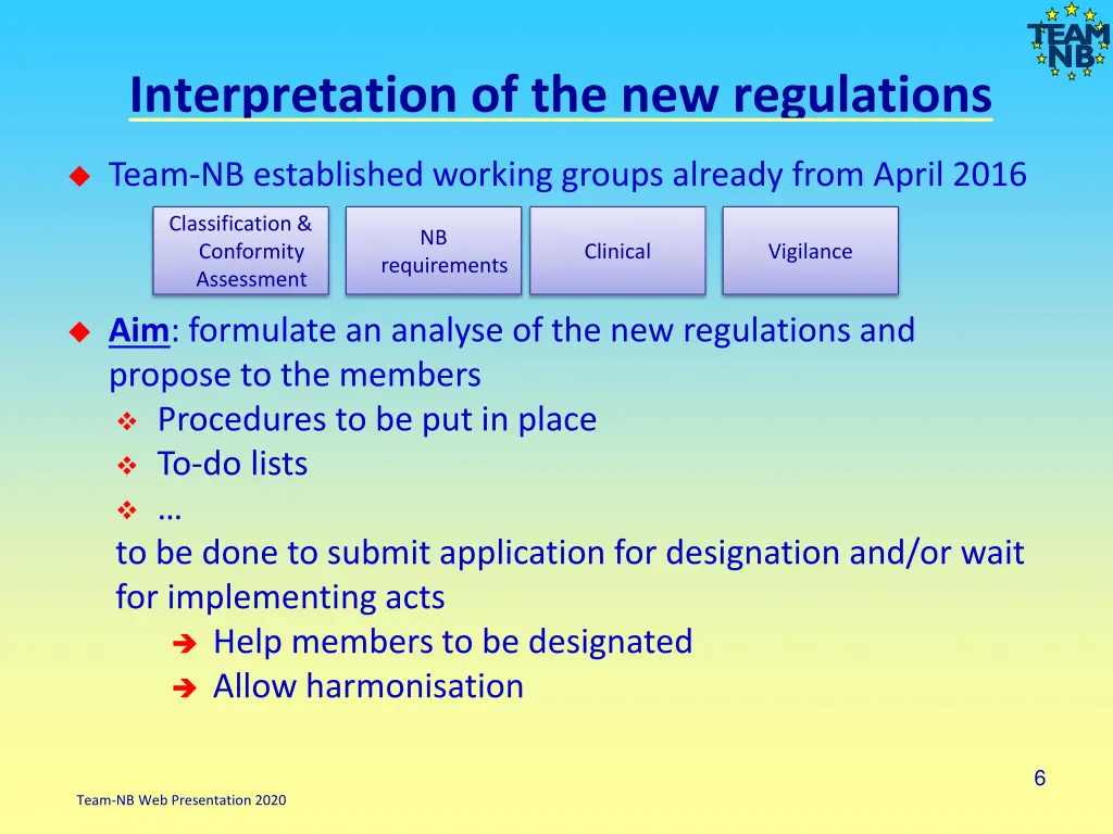 interpretation of the new regulations